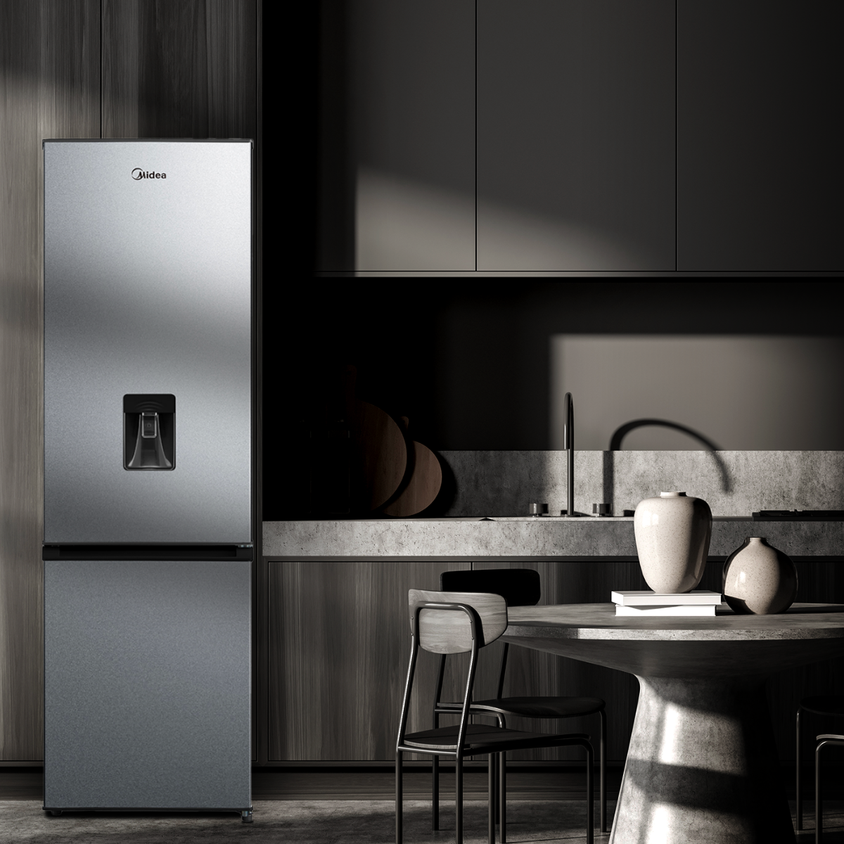 MIDEA Frigorífico Combi No Frost 60 cm ancho x 188 cm Blanco - Nevera combi  libre instalación 224 L + 86 L Congelador - Refrigerador de bajo consumo  con congelador vertical No Frost : .es: Grandes electrodomésticos